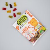 Ekologiskt och veganskt gélegodis, fruktsmak