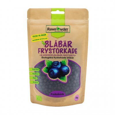 ekologiska frystorkade blåbär
