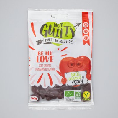 Ekologiskt och veganskt gélegodis, granatäppelsmak